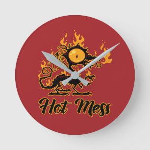 Horloge Ronde Dragon Crise Mess Hot Mess