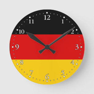 Horloge Ronde Drapeau allemand