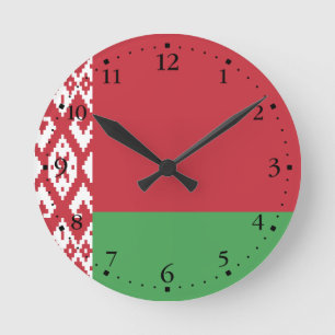 Horloge Ronde Drapeau biélorusse patriotique