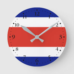 Horloge Ronde Drapeau civil du Costa Rica