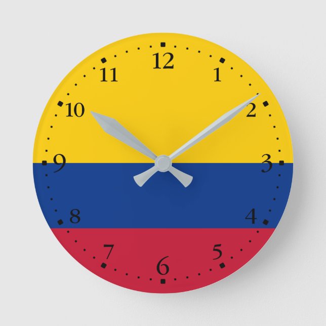 Horloge Ronde Drapeau Colombie (Recto)