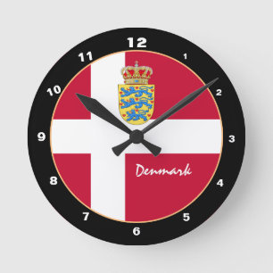 Horloge Ronde Drapeau danois patriotique, Danemark Accueil / des
