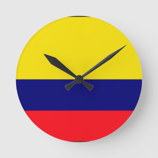 Horloge Ronde Drapeau de Colombie