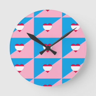 Horloge Ronde Drapeau de fierté de jeu d'âge