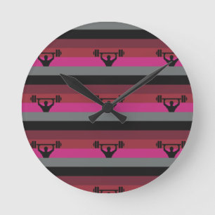HORLOGE RONDE DRAPEAU DE FIERTE MUSCLE
