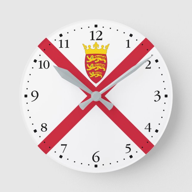 Horloge Ronde Drapeau de Jersey (Recto)