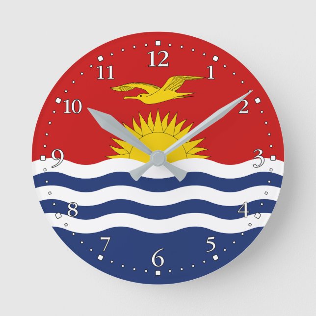 Horloge Ronde Drapeau de Kiribati (Recto)