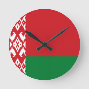 Horloge Ronde Drapeau de la Biélorussie