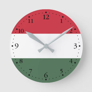 Horloge Ronde Drapeau de la Hongrie