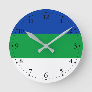 Horloge Ronde Drapeau de la République de Komi