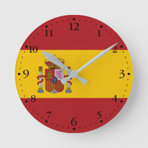 Horloge Ronde Drapeau de l'Espagne