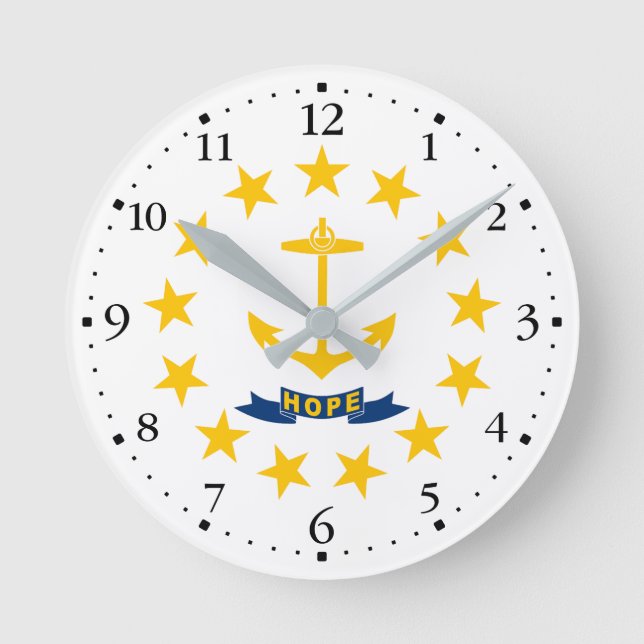 Horloge Ronde Drapeau de l'État de Rhode Island (Recto)
