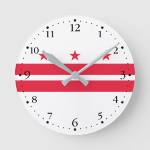 Horloge Ronde Drapeau de l'État de Washington DC
