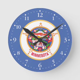 Horloge Ronde Drapeau de l'État du Minnesota