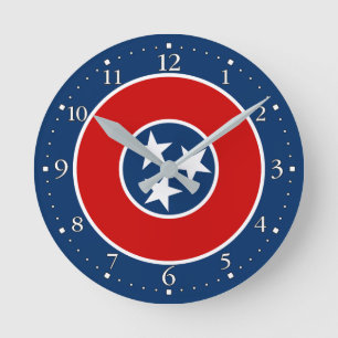 Horloge Ronde Drapeau de l'État du Tennessee