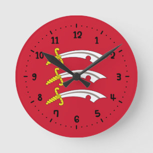 Horloge Ronde Drapeau de l'horloge murale Carré Essex