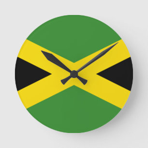 Horloge Ronde Drapeau de l'horloge murale jamaïcaine
