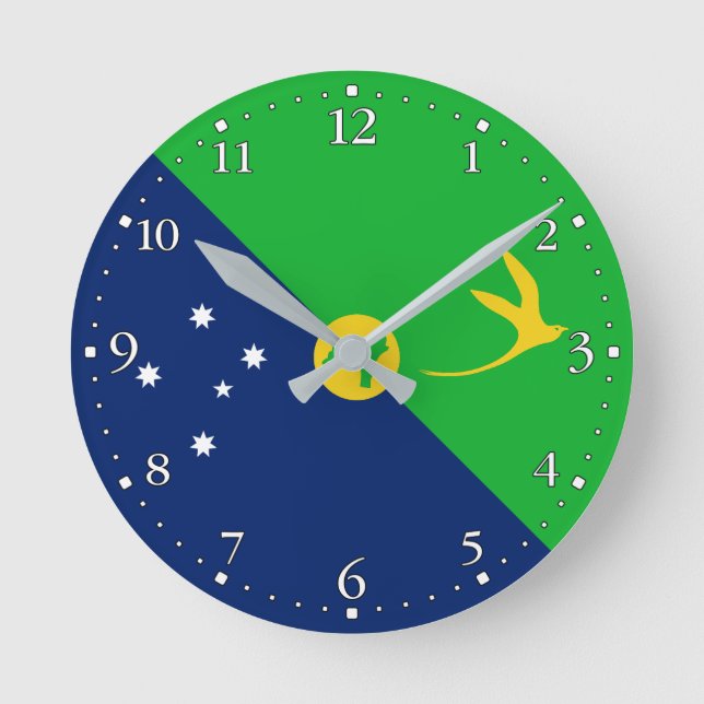 Horloge Ronde Drapeau de l'île Christmas (Recto)