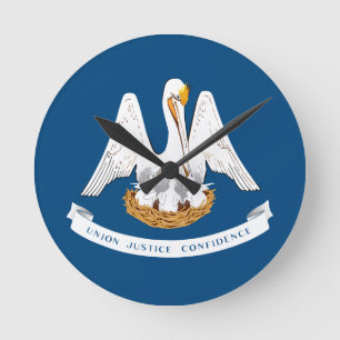 Horloge Ronde Drapeau de Louisiane