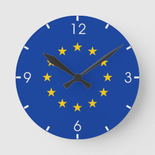 Horloge Ronde Drapeau de l'Union européenne (UE) (Europe)