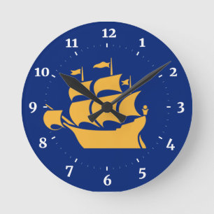 Horloge Ronde Drapeau de Québec