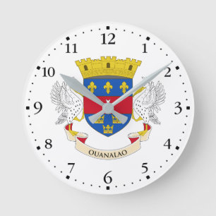Horloge Ronde Drapeau de Saint-Barthélemy