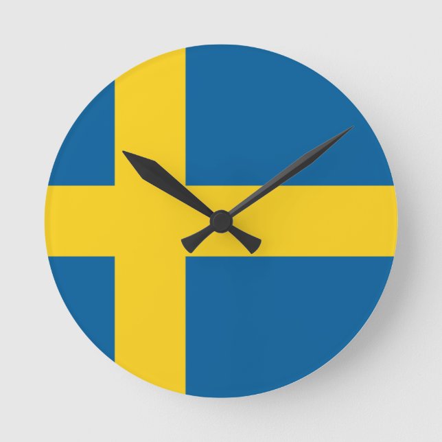 Horloge Ronde drapeau de suède (Recto)