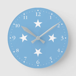 Horloge Ronde Drapeau des États fédérés de Micronésie