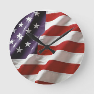 Horloge Ronde Drapeau des États-Unis