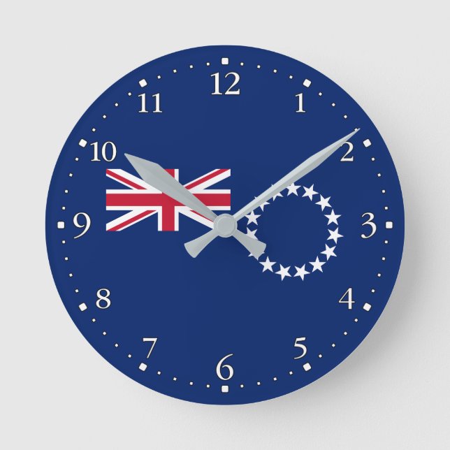Horloge Ronde Drapeau des Îles Cook (Recto)