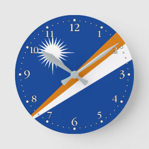 Horloge Ronde Drapeau des Îles Marshall