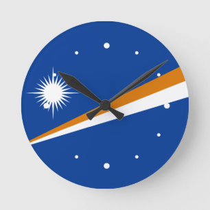 Horloge Ronde Drapeau des Îles Marshall