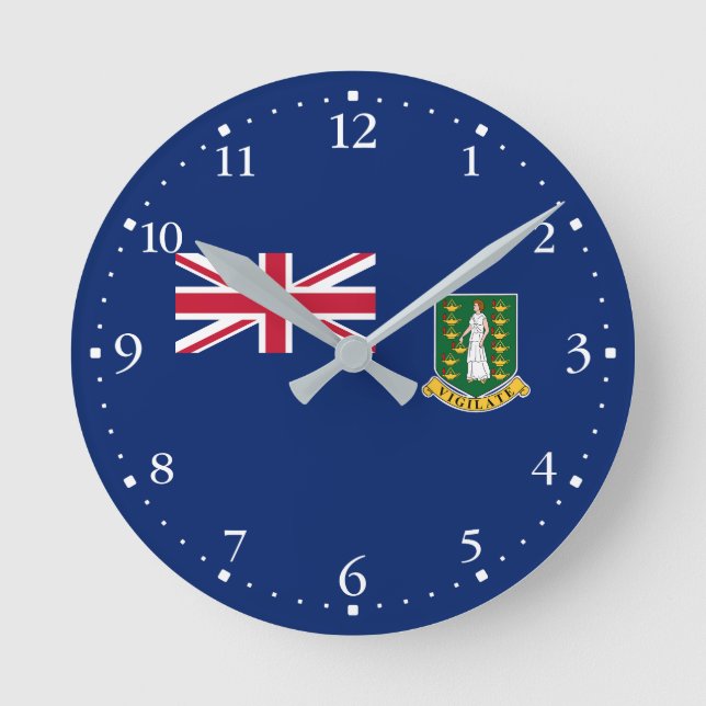 Horloge Ronde Drapeau des îles Vierges britanniques (Recto)