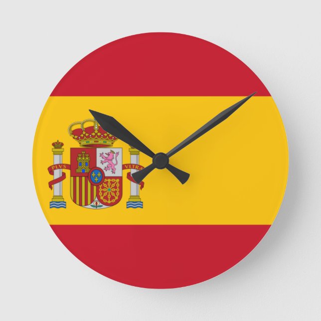Horloge Ronde drapeau d'espagne (Recto)