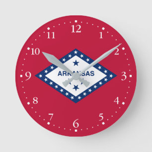 Horloge Ronde Drapeau d'État de l'Arkansas