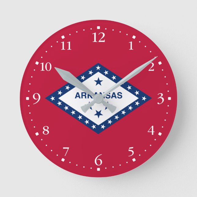 Horloge Ronde Drapeau d'État de l'Arkansas (Recto)