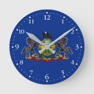 Horloge Ronde Drapeau d'État de Pennsylvanie