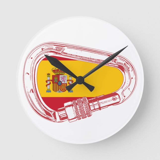Horloge Ronde Drapeau du carabinier espagnol (Recto)