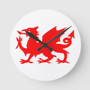 Horloge Ronde Drapeau du dragon gallois, Drapeau du dragon du pa