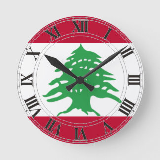 Horloge Ronde Drapeau du Liban