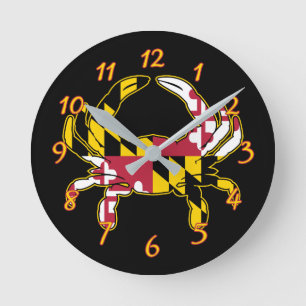 Horloge Ronde Drapeau du Maryland