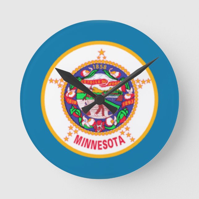 Horloge Ronde Drapeau du Minnesota (Recto)