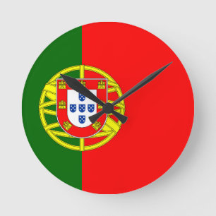 Horloge Ronde Drapeau du Portugal