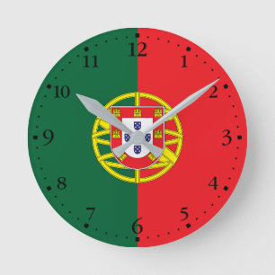 Horloge Ronde Drapeau du Portugal
