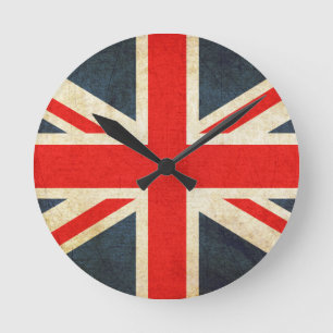 Horloge Ronde Drapeau du Royaume-Uni de Grande-Bretagne