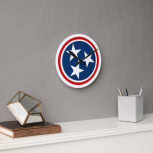 Horloge Ronde Drapeau du Tennessee