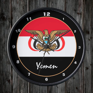 Horloge Ronde Drapeau du Yémen, Yémen patriotique Accueil / desi