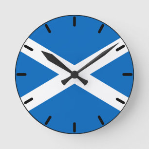 Horloge Ronde Drapeau écossais Saint Andrew’s Cross Sal