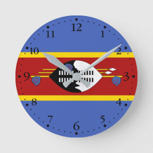 Horloge Ronde Drapeau Eswatini