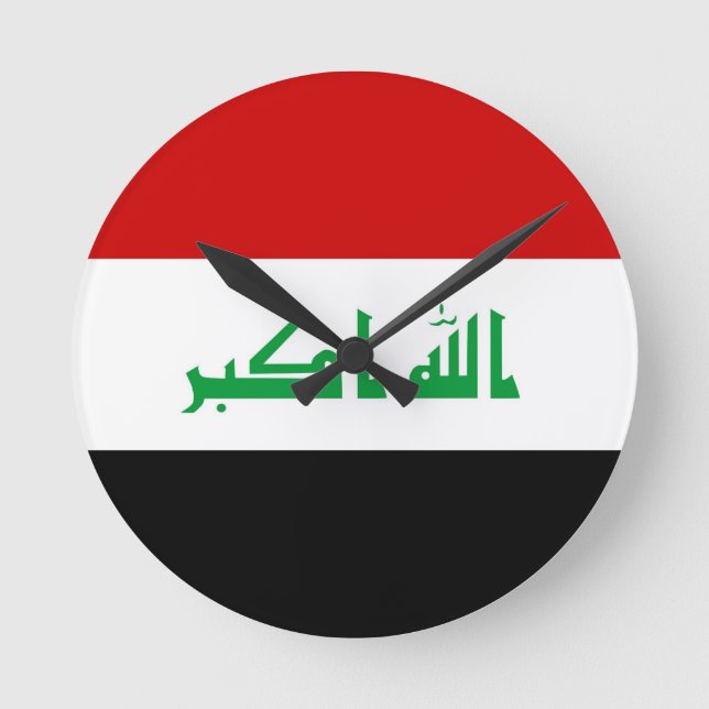 Horloge Ronde drapeau irak (Recto)